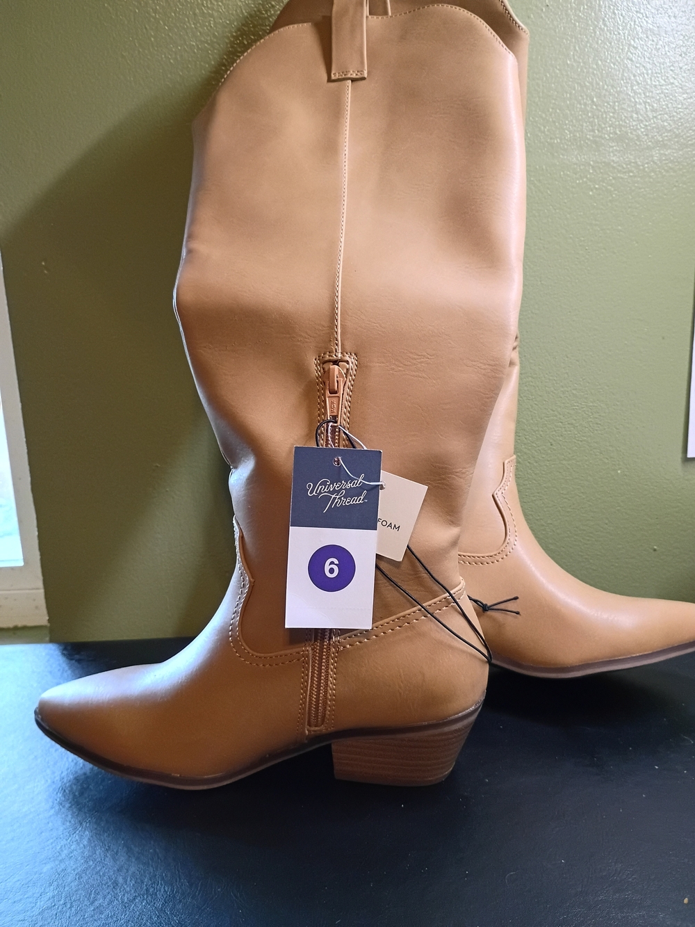 Universal Thread Women’s Tan Western Mid-Calf Boot - Size 6